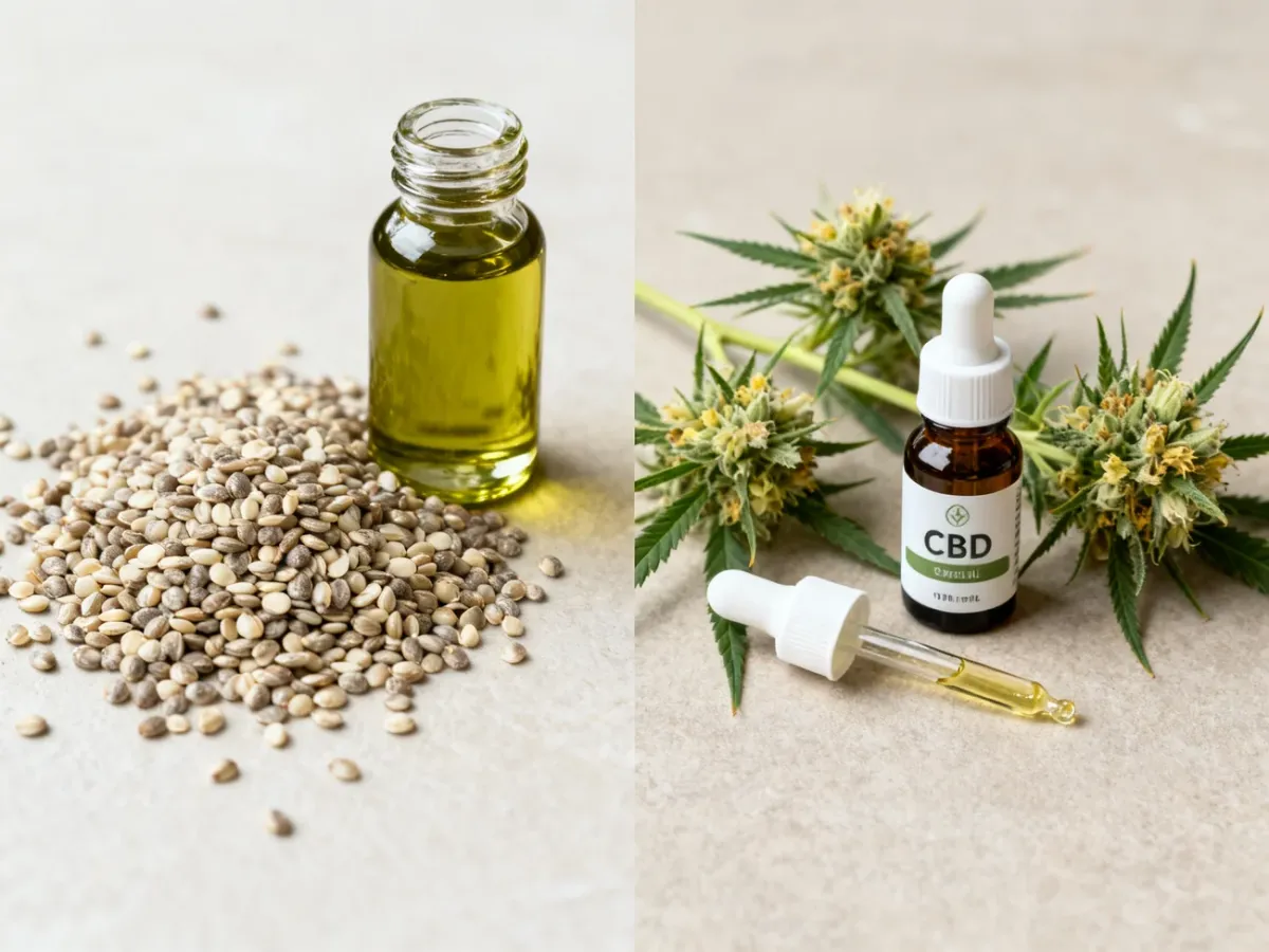 Porównanie oleju z nasion konopi z olejkiem CBD